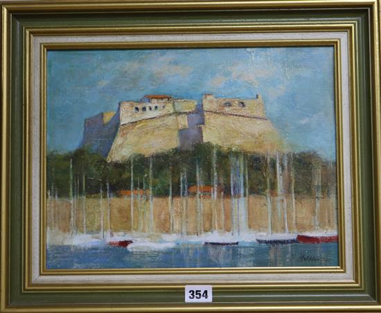 Iaina Makarov?, oil on canvas, Fort Carre, Antibes, 26 x 34cm